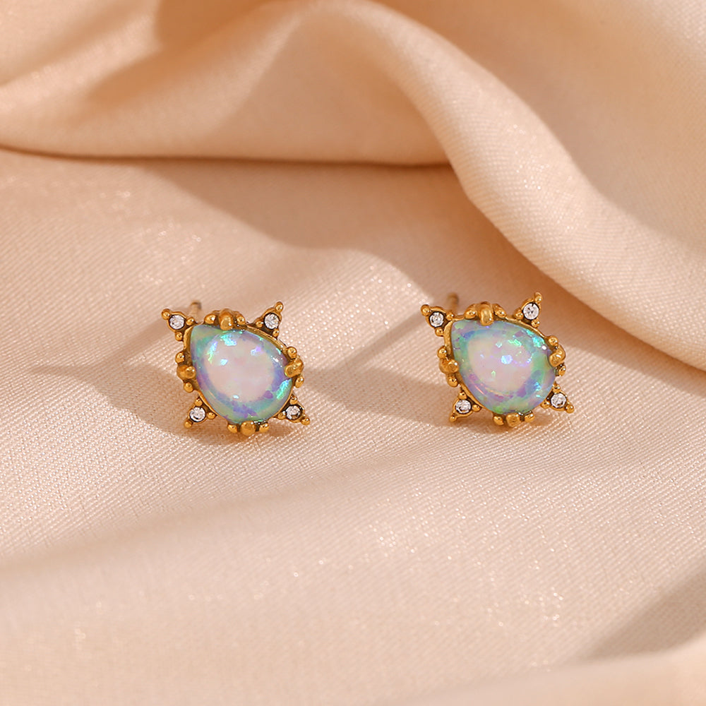 Ethereal Opal Teardrop Earring