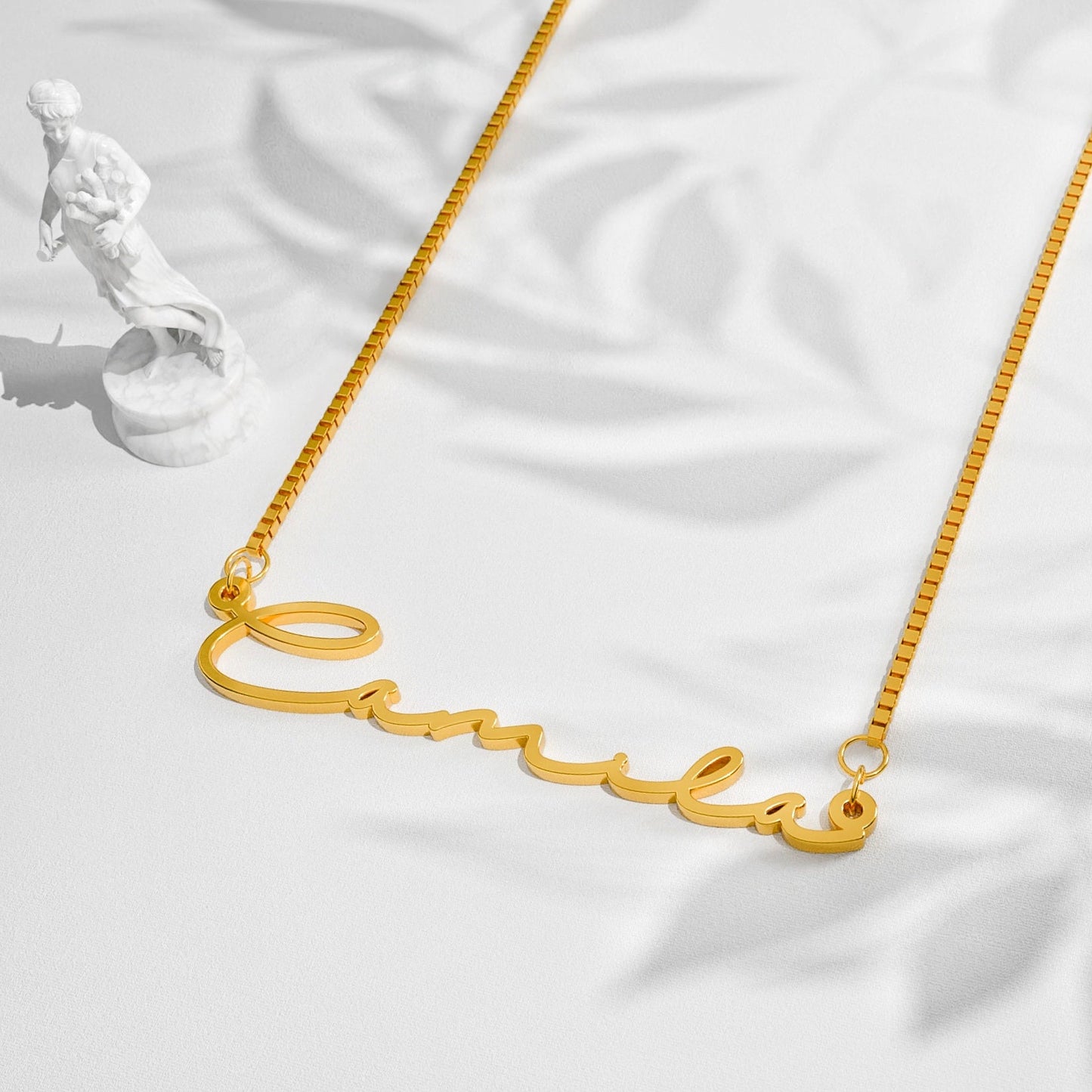 18K Gold Plated Signature Name Necklace