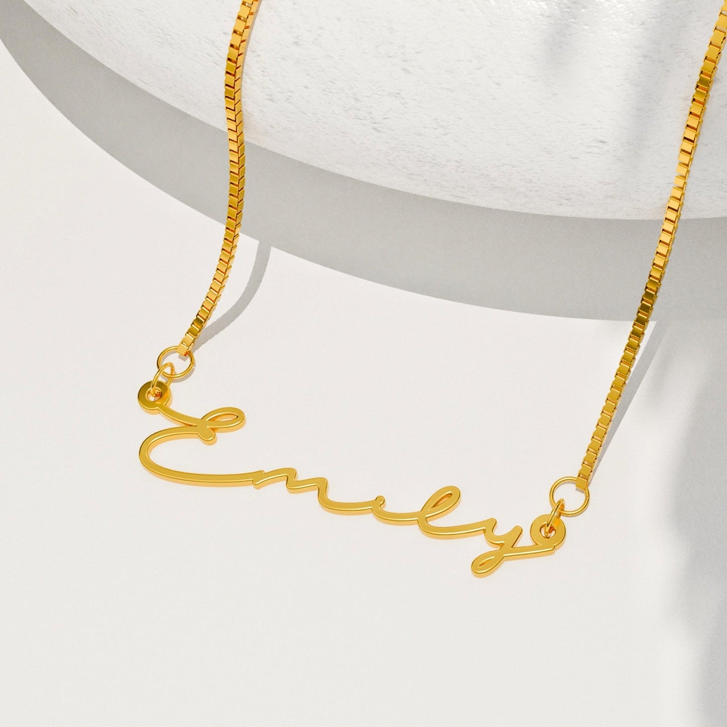 18K Gold Plated Signature Name Necklace