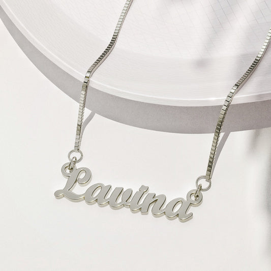 Silver Plated Pleasant Name Necklace