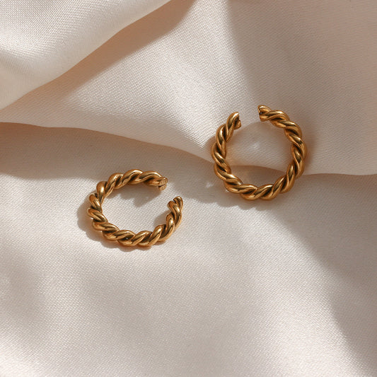 Eternal Braided Interlock Ear Cuffs