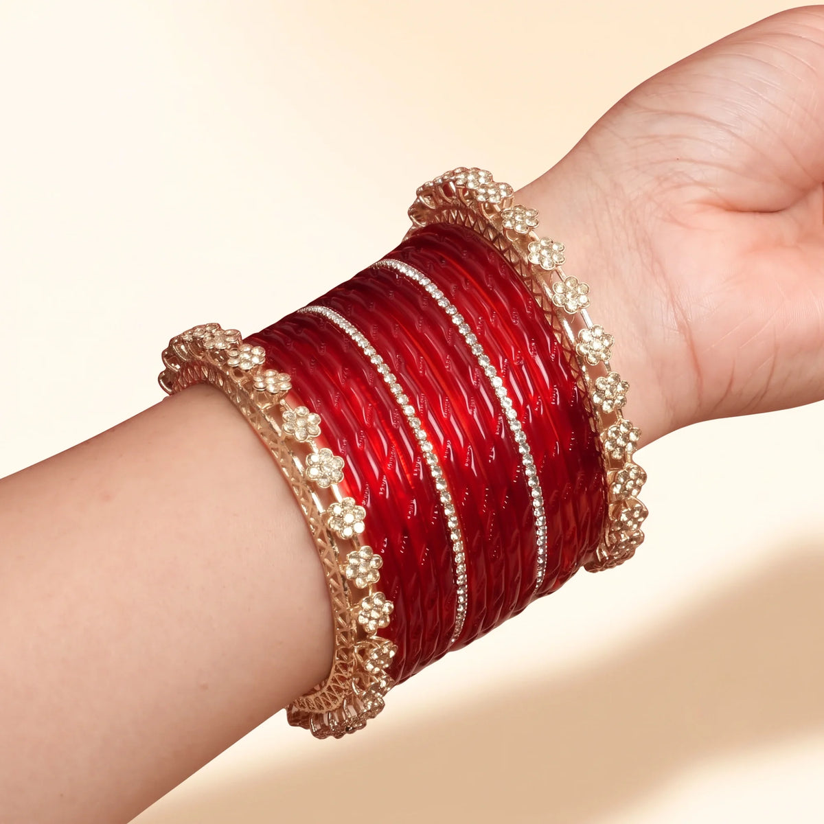 Ruby Royale Bangle Set
