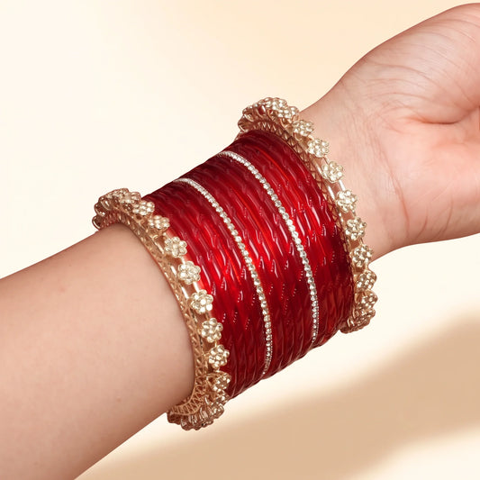 Ruby Royale Bangle Set