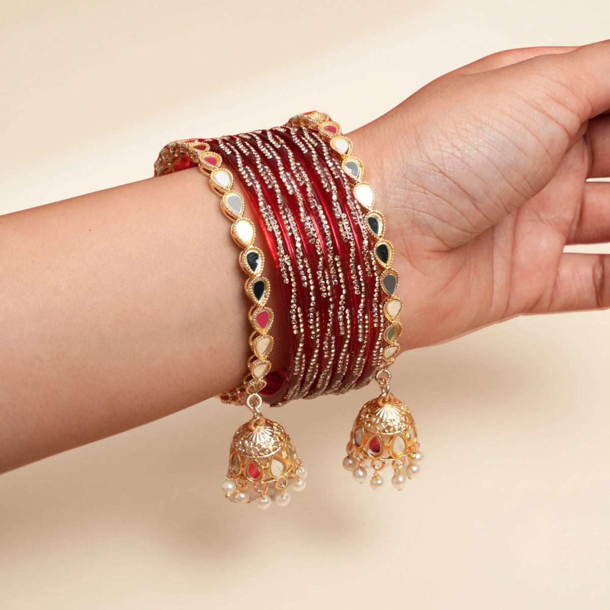 Cherry Dainty Drop Bangle Set