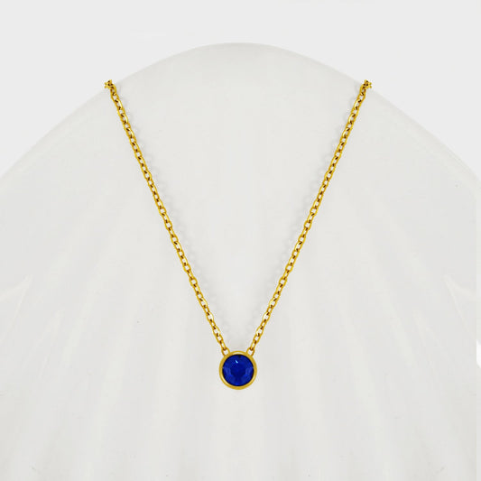 Sapphire Gleam Pendant Necklace