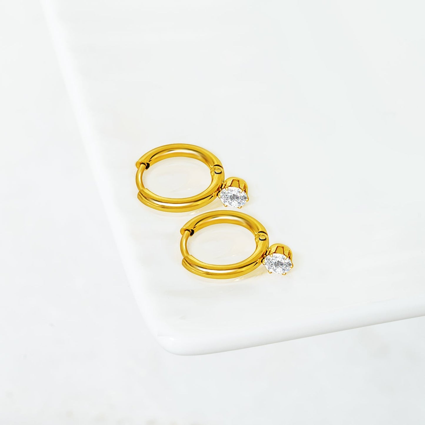 Radiant Sparkle Hoop Earrings