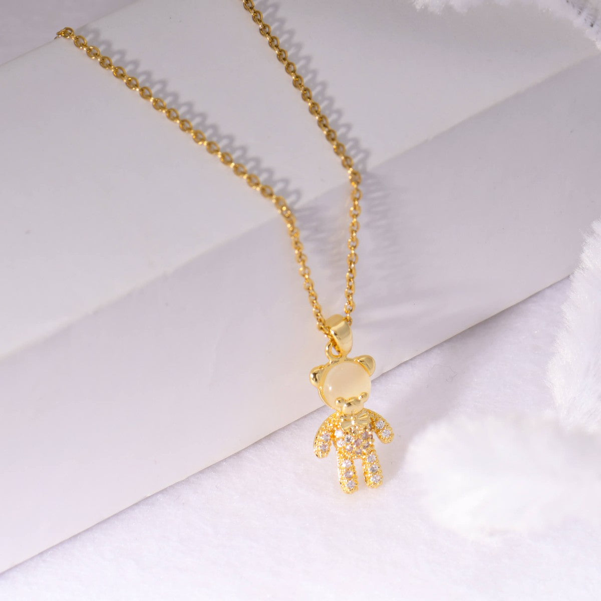 Cute Small Teddy Bear Charm Pendant Necklace – Seliste Jewellery